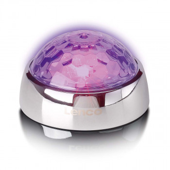 Lenco TTA-080SI Plattenstabilisator mit RGB-Discolicht, 250 g, Silber