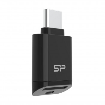 Silicon Power C200 USB-C 3.2 microSD Kartenleser - Schwarz