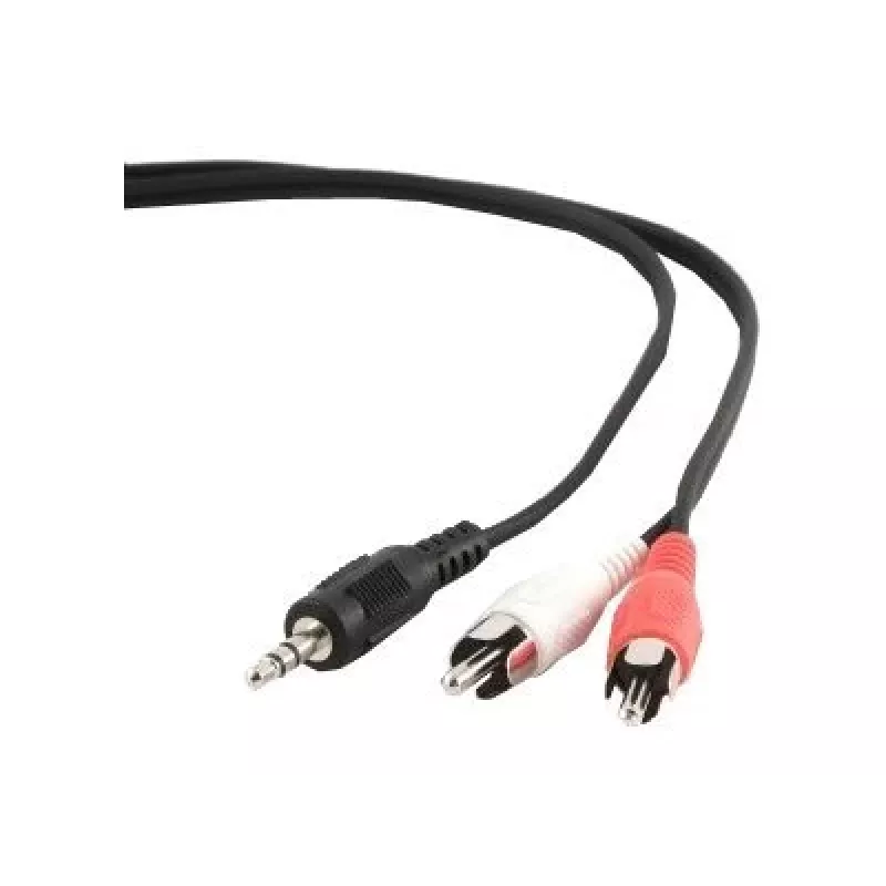 Gembird 2,5 m, 3,5 mm/2xRCA, M/M Audiokabel Schwarz, Rot, Weiß