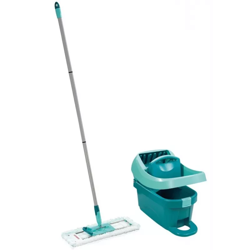 Leifheit Bodenwischset Staubwischer Reinigungswerkzeug Professional XL Grün mit Wagen 55096
