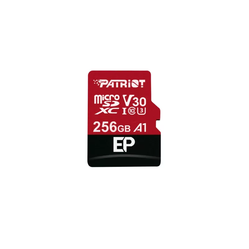 MicroSDXC-Speicherkarte PATRIOT PEF256GEP31MCX 256 GB Class 10 U3 V30 Lesen 100 MB/s Schreiben 80 MB/s mit SD-Adapter