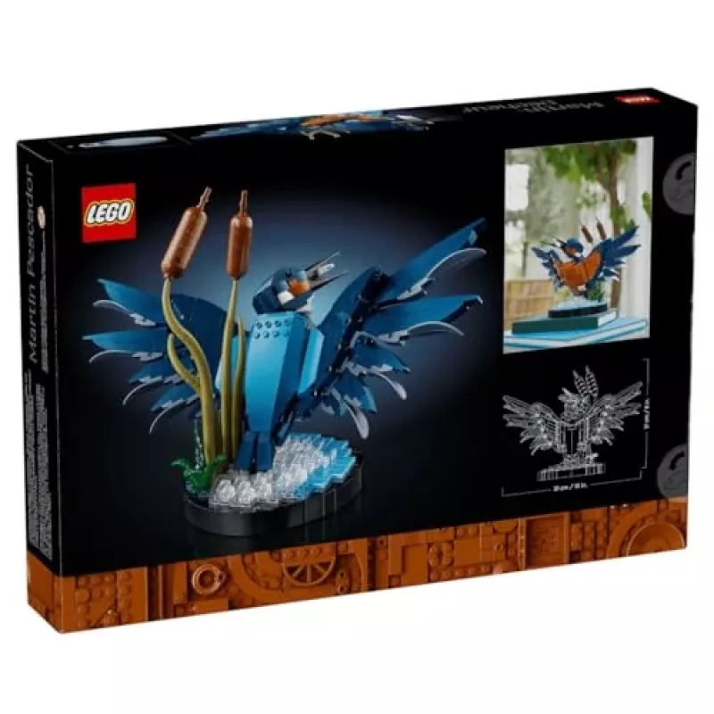 LEGO Icons Kingfisher Vogel-Set Modellbau-Set für Erwachsene mit Wasser-Setting und Ausstellungsständer, tolles Wohn- und Büro-Dekor für den Schreibtisch, Valentinstag