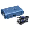TRENDnet 2-Port USB KVM Switch und Kabelset, 2048 x 1536 Auflösung, Geräteüberwachung, Auto-Scan, akustische Rückmeldung, USB 1.1, konform mit