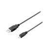 Equip USB 2.0 Type A to Micro-B Kabel, 1.0m, Schwarz, 1 m, USB A, Micro-USB B, USB 2.0, Male/Male, Schwarz