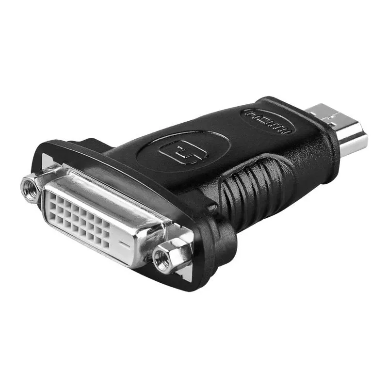 Wentronic Goobay HDMI™ / DVI-D Adapter, HDMI Standard-Stecker (Typ A), Schwarz – 19-pol. HDMI™-Stecker>DVI-D (24+1) Buchse (68098)