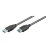 Wentronic Goobay USB 3.0 SuperSpeed Verlängerungskabel, Schwarz, 3 m – USB 3.0-Stecker (Typ A) > USB 3.0-Buchse (Typ A) (93999)