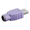 Microconnect USBA-M/PS2-F Kabeladapter Violett