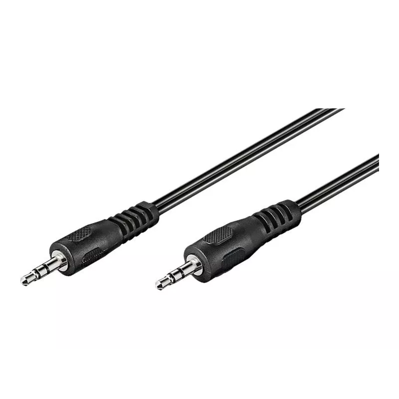 Wentronic Goobay 3,5mm-Klinken-Verbindungskabel, Schwarz, 2,5 m - Klinke 3,5 mm-Stecker (3-polig, Stereo) > Klinke 3,5 mm-Stecker (3-polig, Stereo) (50449)