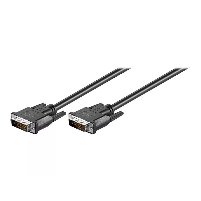 Wentronic Goobay DVI-D FullHD-Kabel Dual Link, Schwarz, 1,8 m - DVI-D-Stecker Dual-Link (24+1-Pin) > DVI-D-Stecker Dual-Link (24+1-Pin) (93573)
