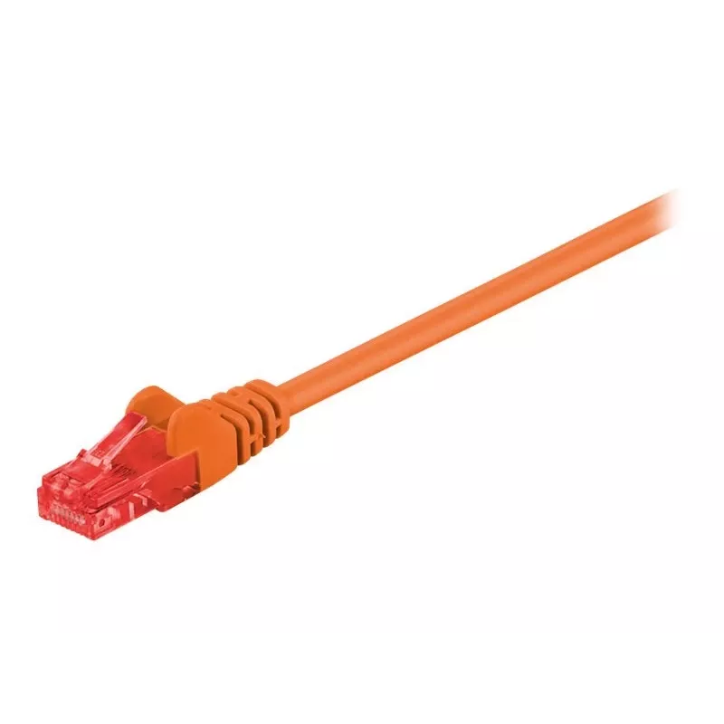 Wentronic Goobay - Patchkabel - RJ-45 (M) auf RJ-45 (M) - 1 M - UTP - CAT 6 - geformt, rastnasenschutz - Orange (95262)