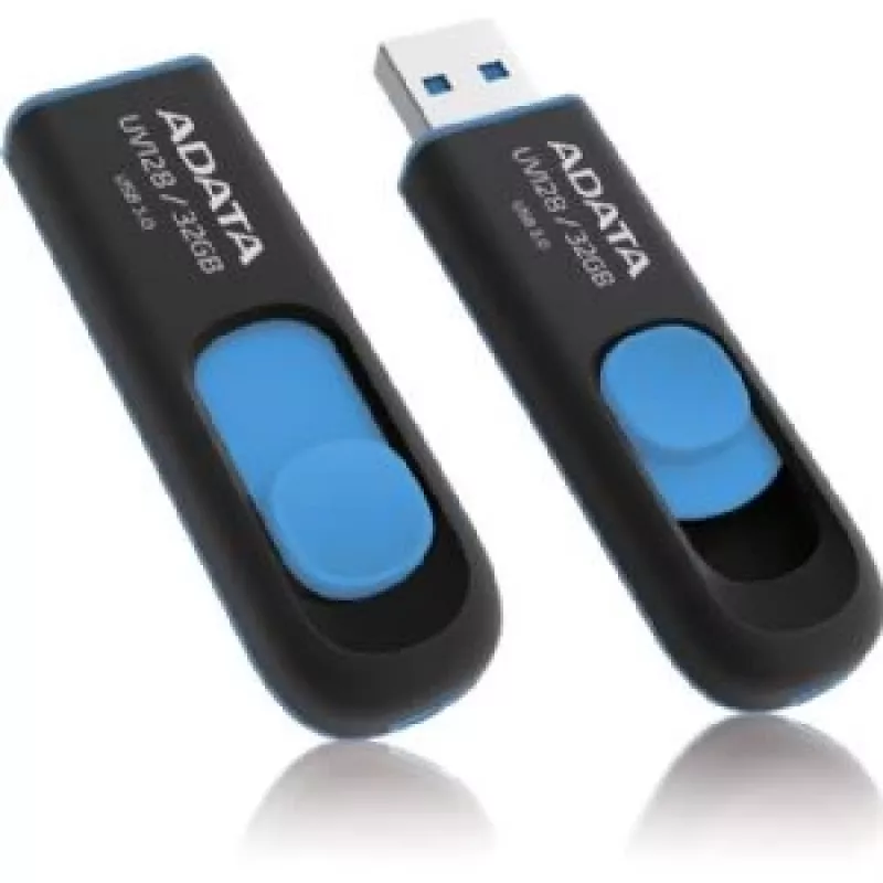 ADATA DashDrive UV128 32GB USB-Stick USB Typ-A 3.2 Gen 1 (3.1 Gen 1) Schwarz, Blau