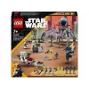LEGO Star Wars Clone Trooper & Battle Droid Battle Pack Bau-Spielzeug für Kinder mit Speeder Bike Fahrzeug, 4 Minifiguren und 5 Figuren, Geschenk für Jungen