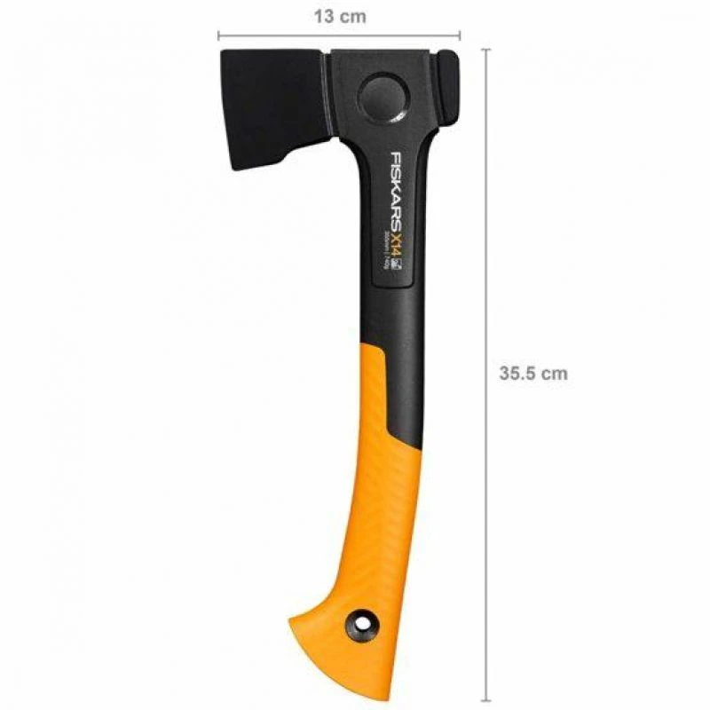 Fiskars 1069102 X14 Axt 355 mm 750 g geschmiedete Stahlklinge ergonomischer Griff