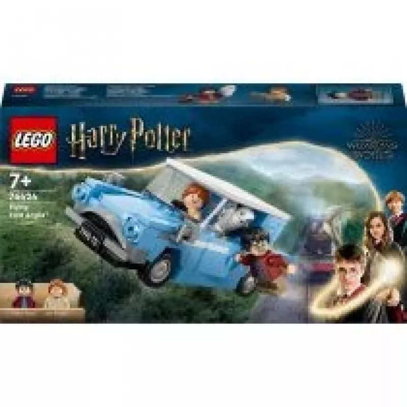 LEGO Harry Potter Fliegender Ford Anglia Auto-Spielzeug für Kinder ab 7 Jahren, Jungen und Mädchen, baubares Modell mit Ron Weasley Minifigur und Hedwig