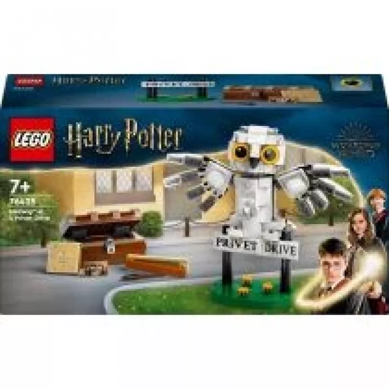 LEGO Harry Potter baubares Hedwig-Modell am Ligusterweg 76425 — 337 Teile, 100 mm Höhe, empfohlenes Alter ab 7 Jahren