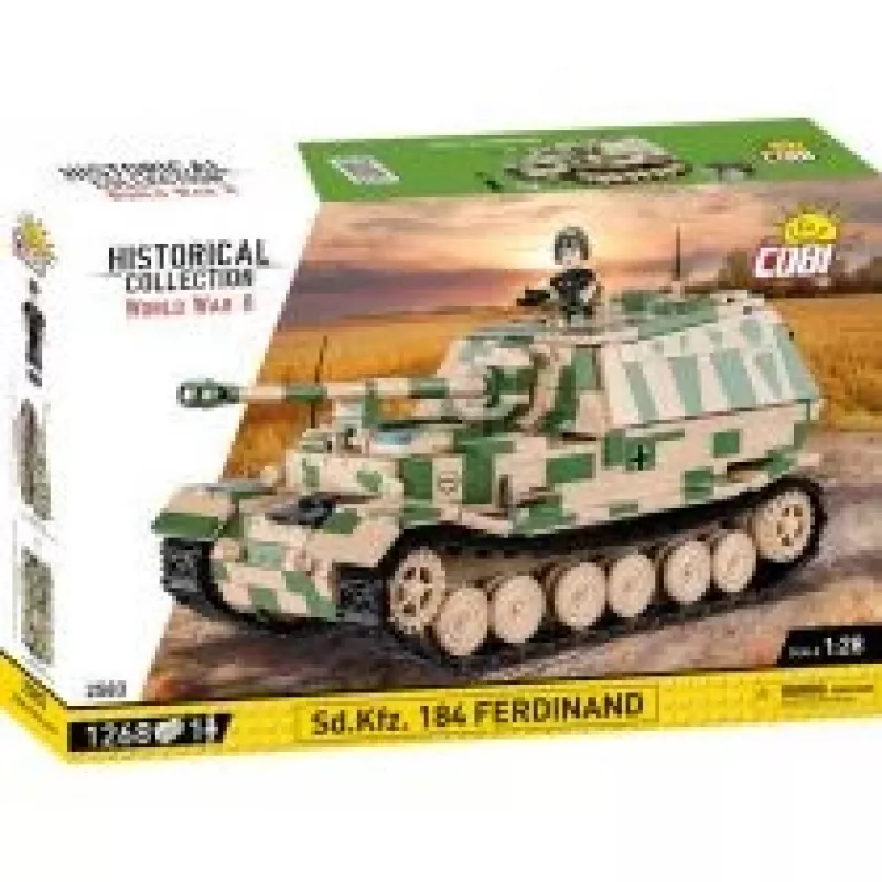 Cobi Historical Collection WWII SD. Fahrzeug. Ferdinand Panzer, Mehrfarbig