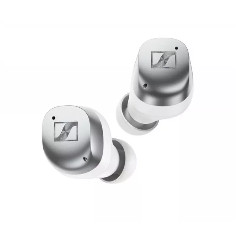 SENNHEISER Momentum MTW4 Wireless Bluetooth Noise-Cancelling Sport-Ohrhörer - Weiß & Silber