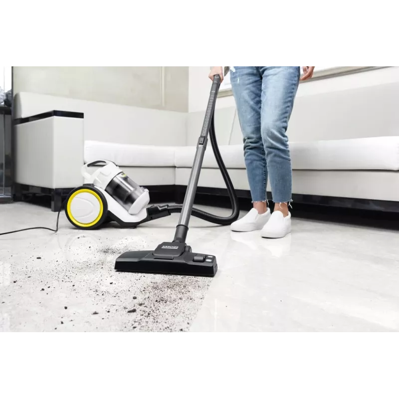 Zylinderstaubsauger Karcher VC 3 — Trockensauger für zu Hause, 700 W, 0,9 L beutellos, HEPA 13, Teleskoprohr, 1,5 m Schlauch