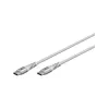 super-soft USB 2.0 geflochtenes Kabel, USB-C Stecker > USB-C Stecker (Weiß, 3 Meter)