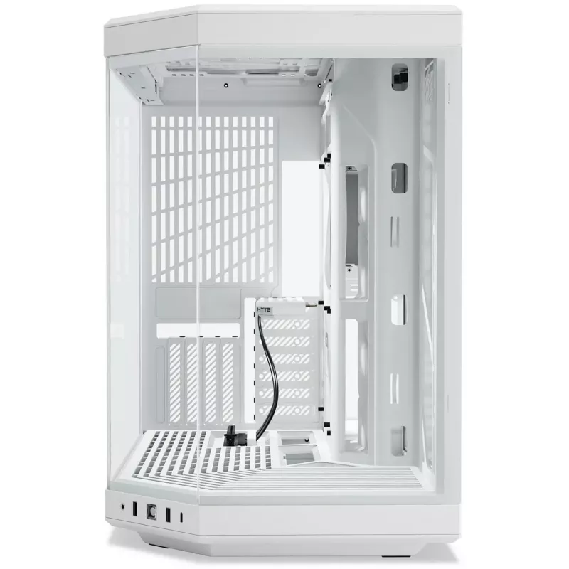 PC-Gehäuse HYTE Y70 Midi Tower Weiß – unterstützt EATX, GPU bis zu 42,2 cm, CPU-Kühlerhöhe 18 cm