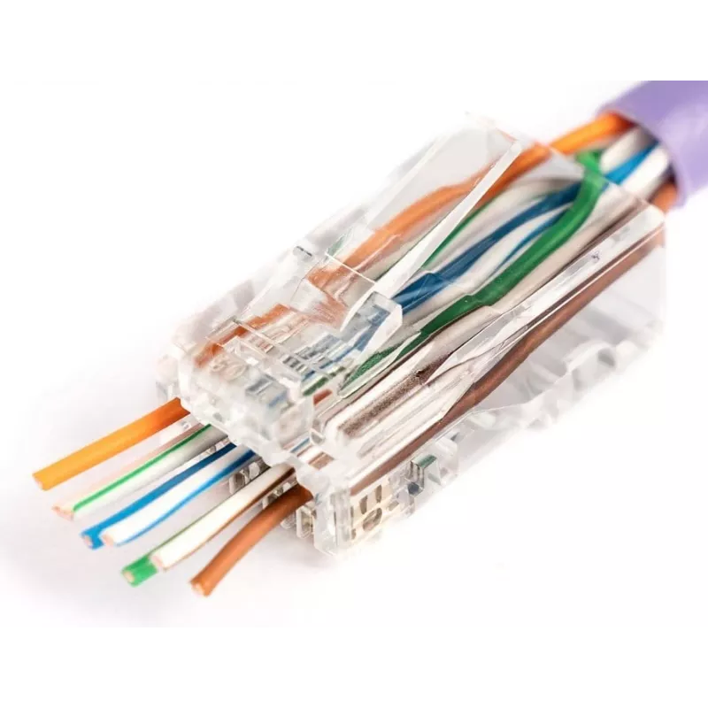 RJ45-Kabelstecker Digitus X-ML-6U-EZ Transparent Stecker 100 Stück