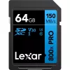SDXC-Flash-Speicher Lexar 64 GB UHS-I 800xPRO — Klasse 10, U3, V30, 150 MB/s