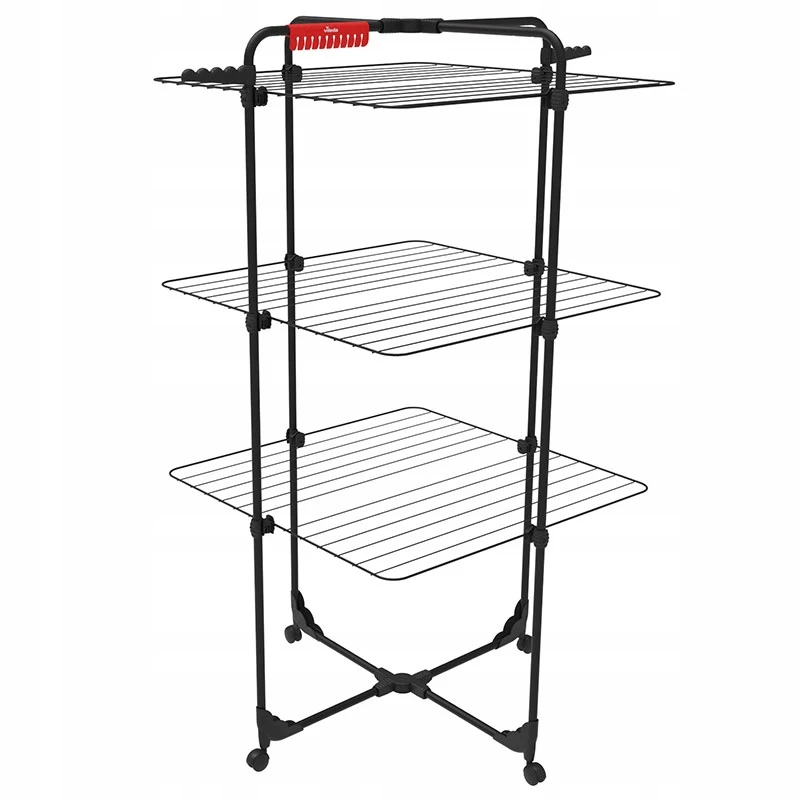 Wandmontierter Wäschetrockner VILEDA Mixer 3 Ultimate — Stahl, 30 m Trockenfläche, klappbar, Rollen, 131×93×71 cm