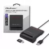 ID-Kartenleser QOLTEC Smart-Chip-ID-Kartenleser — USB, schwarz, 84,5×65×16 mm, 63 g