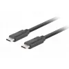 USB-C-auf-C-Kabel LANBERG CA-CMCM-32CU-0018-BK USB 3.2 Gen 2, 1,8 m, schwarz, 100 W PD, 4K-Video