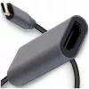 IBOX USB-C-auf-HDMI-Adapterkabel, Modell IACFAK, USB-C (Stecker) auf HDMI (Buchse), 4K 60 Hz, gerade Stecker, Silber