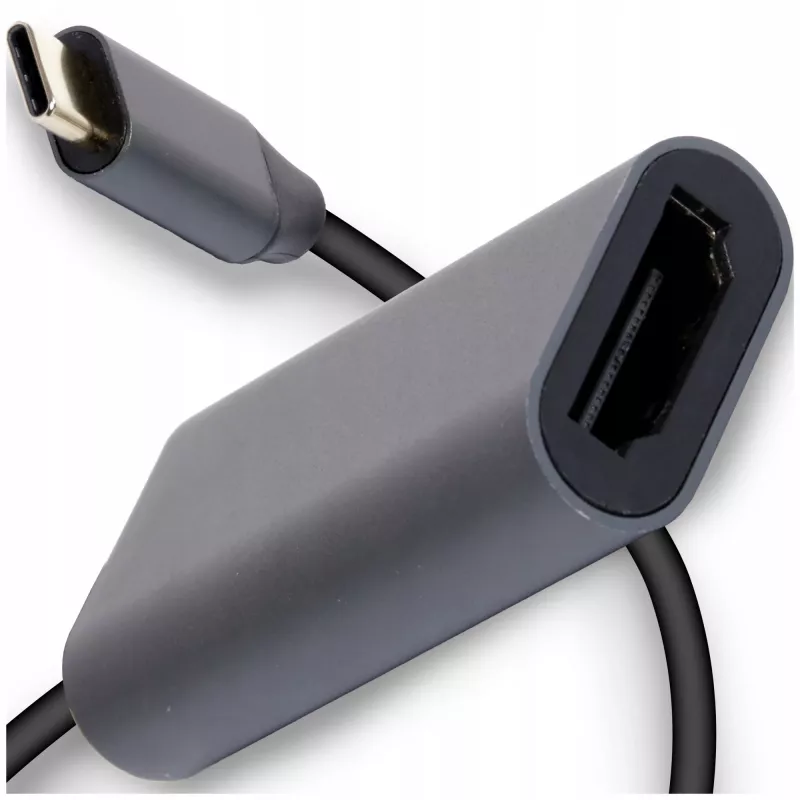 IBOX USB-C-auf-HDMI-Adapterkabel, Modell IACFAK, USB-C (Stecker) auf HDMI (Buchse), 4K 60 Hz, gerade Stecker, Silber