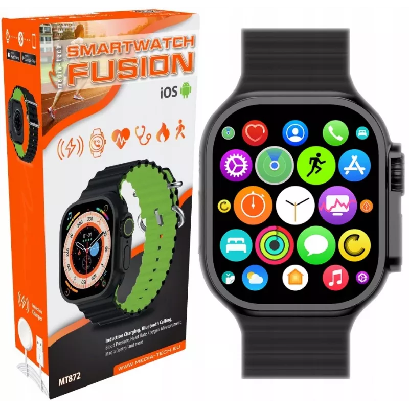 Smartwatch Fusion MT872 Bluetooth Calling Puls Blutdruck Blutsauerstoff