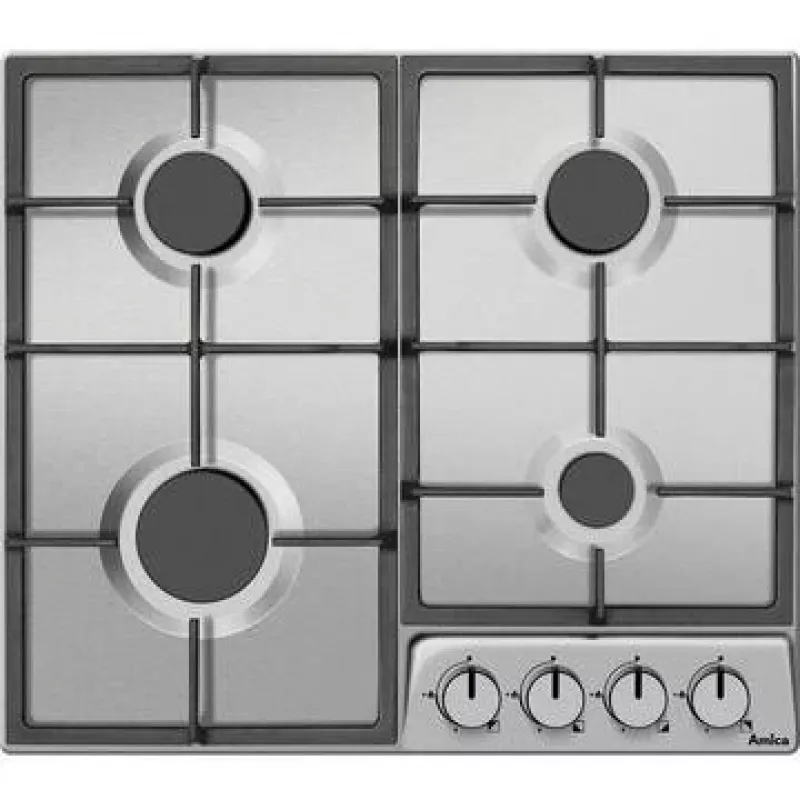 Einbau-Gaskochfeld AMICA PGD6100APR, 4 Kochzonen, mechanische Steuerung
