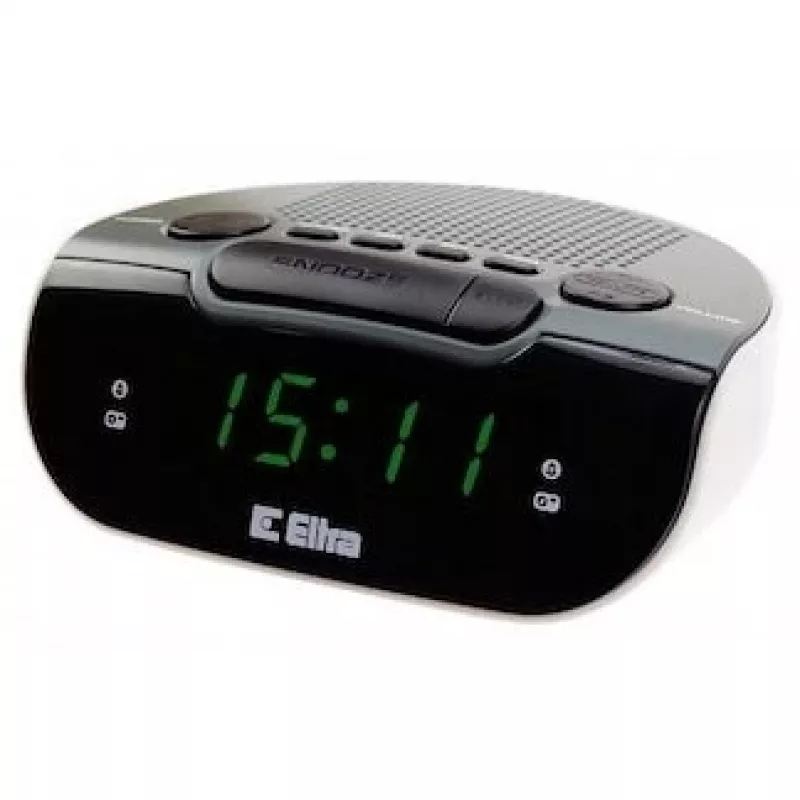 Radio Cu Ceas/alarma LED, Eltra, 127x53x98 Mm, Gri/White