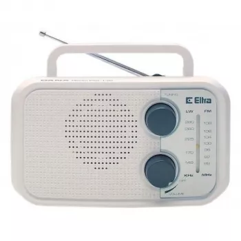 Radio Eltra DANA weiß – tragbares Analogradio, kompaktes Tischdesign