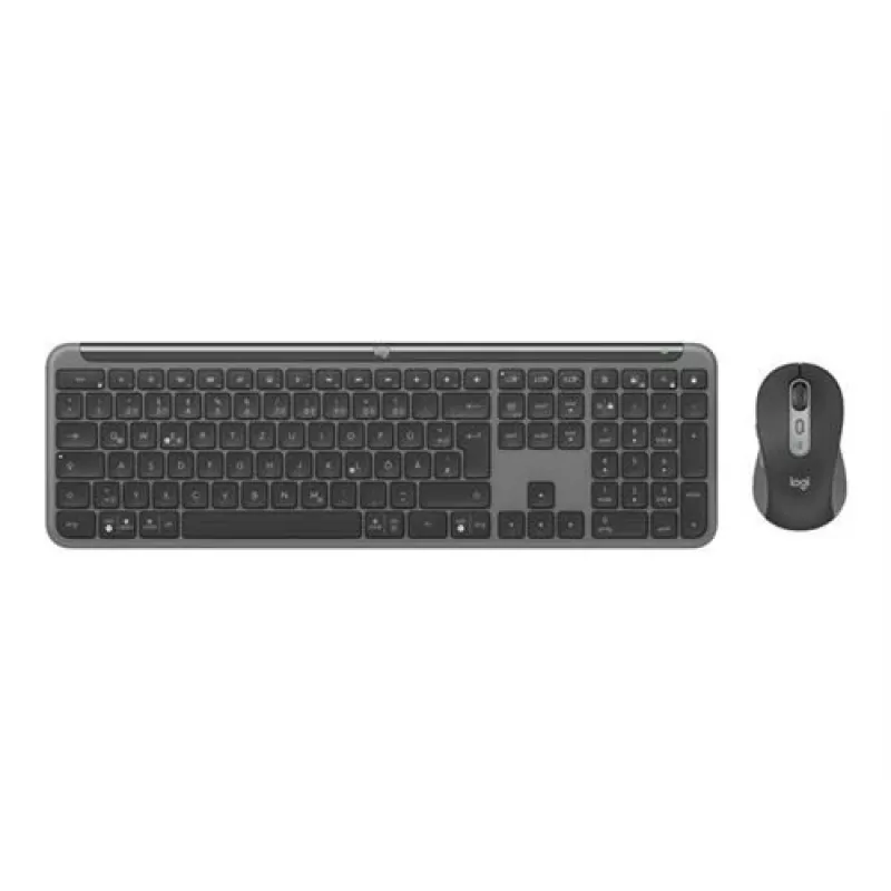 Logitech 920-012483 Tastatur Maus included Office RF Wireless + Bluetooth QWERTZ German Graphite