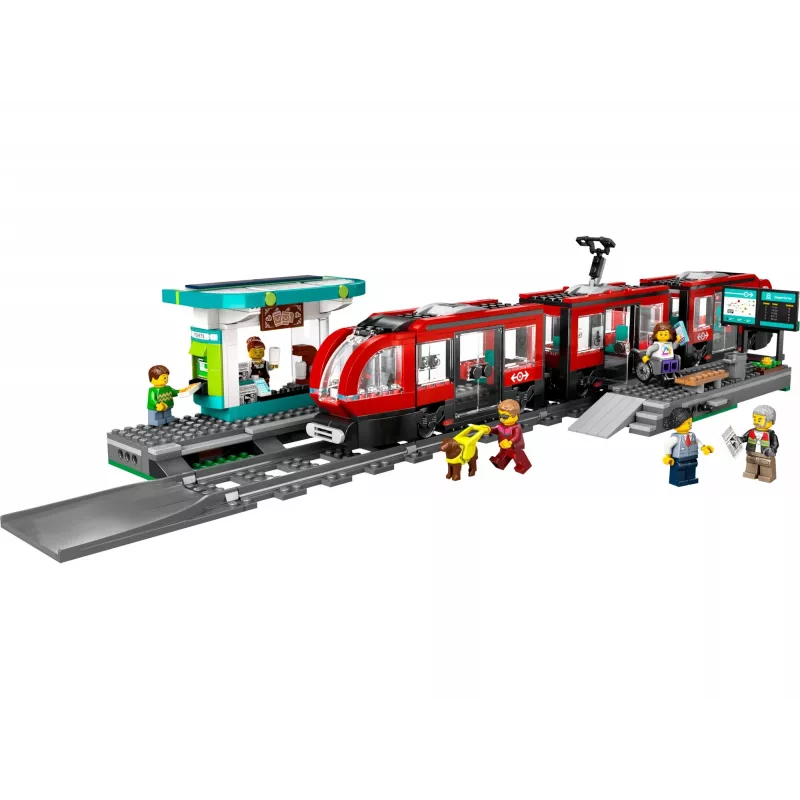 LEGO City Straßenbahn und Station Rollenspiel-Bauset für Kinder mit Spielzeug-Straßenbahn, Geschenk für Jungen und Mädchen ab 7 Jahren, die Fahrzeuge lieben