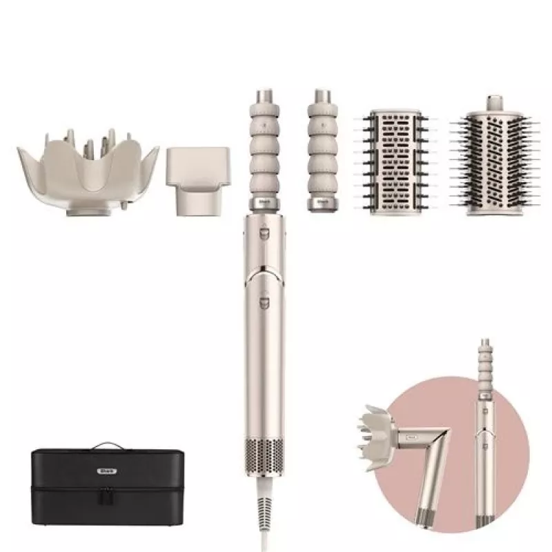 Shark FlexStyle 5-in-1 Air Styler & Haartrockner mit Auto-Wickel-Lockenwicklern, Flachbürste, Ovalbürste, Düsenaufsatz, Diffusor, Aufbewahrungstasche, ohne thermische Schäden