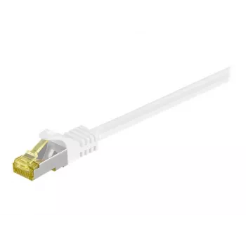 Wentronic GoobayCat.7 Rohkabel Patchkabel, S/FTP (PiMF), Weiß, 0,25 m - LSZH halogenfrei, Kupfer, RJ45-Stecker (91089)