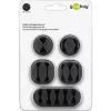Kabelclip Goobay 70683 Schreibtisch Wand Schwarz 5 Stück