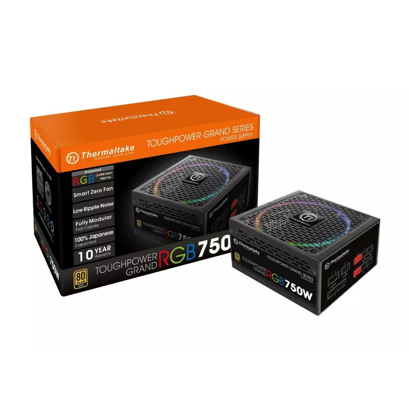 Thermaltake ToughPower Grand RGB 750W Gold - Netzteil (intern) - ATX12V 2.4/ EPS12V 2.92 - 80 PLUS Gold - AC 100-240 V - 750 Watt - Active PFC -