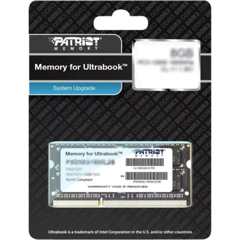 Laptop-Speicher PATRIOT 8GB DDR3 1600MHz 204-Pin SO-DIMM 1,35V