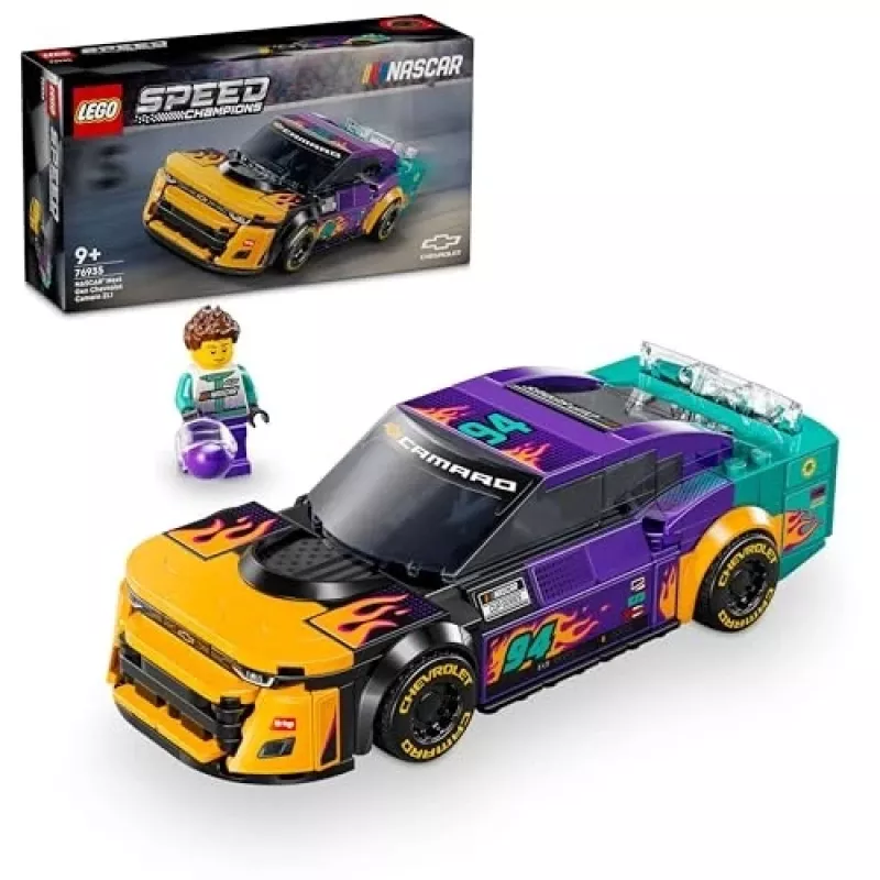 Konstruktionsspielzeug LEGO Speed Champions 76935 NASCAR Next Gen Chevrolet Camaro ZL1, 328 Teile, 1 Minifigur, Alter 9+