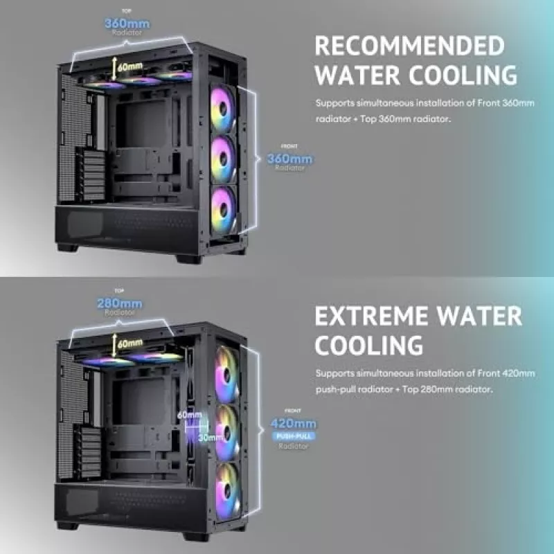 Antec 0-761345-10133-2 Computergehäuse Midi Tower Schwarz Holz