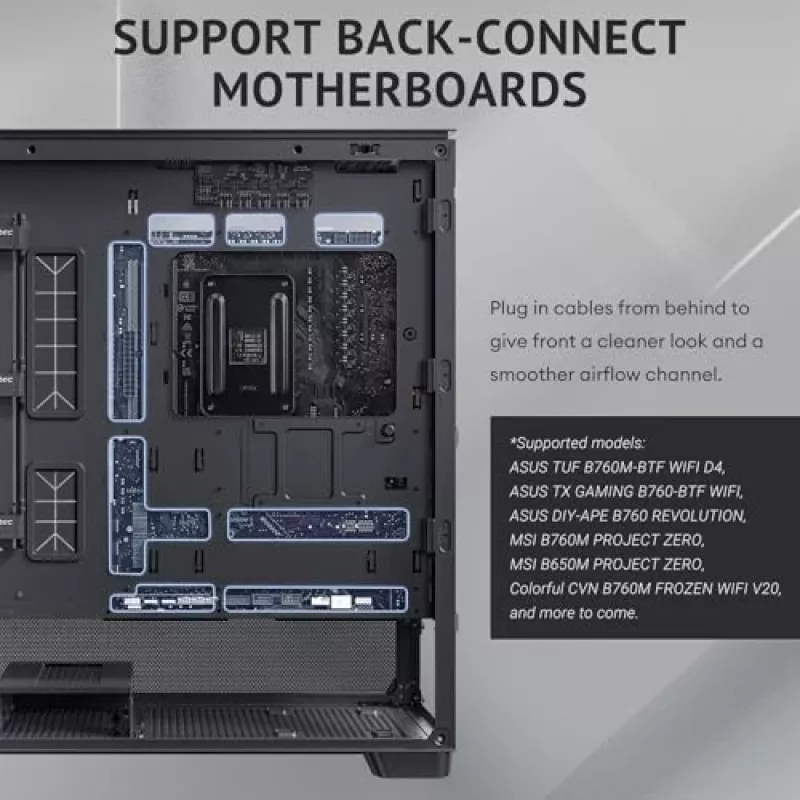 Antec 0-761345-10133-2 Computergehäuse Midi Tower Schwarz Holz