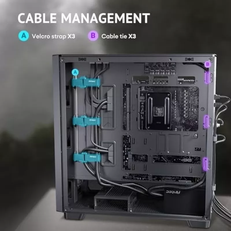 Antec 0-761345-10133-2 Computergehäuse Midi Tower Schwarz Holz