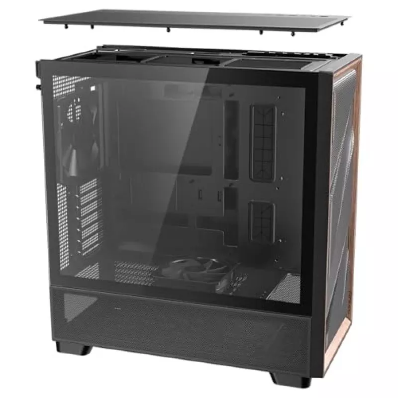 Antec 0-761345-10133-2 Computergehäuse Midi Tower Schwarz Holz