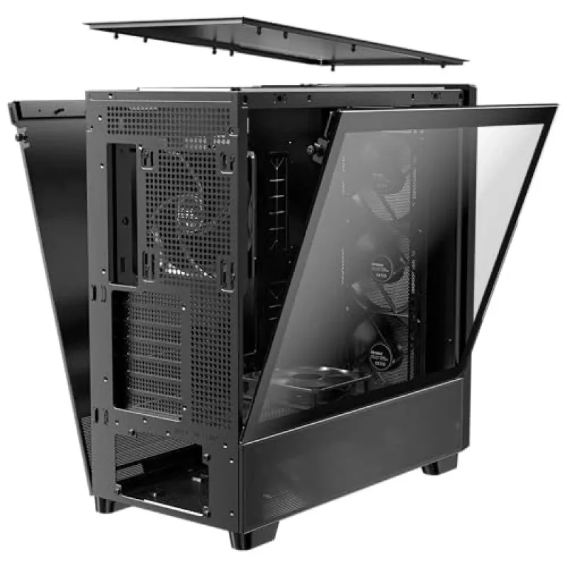 Antec 0-761345-10133-2 Computergehäuse Midi Tower Schwarz Holz