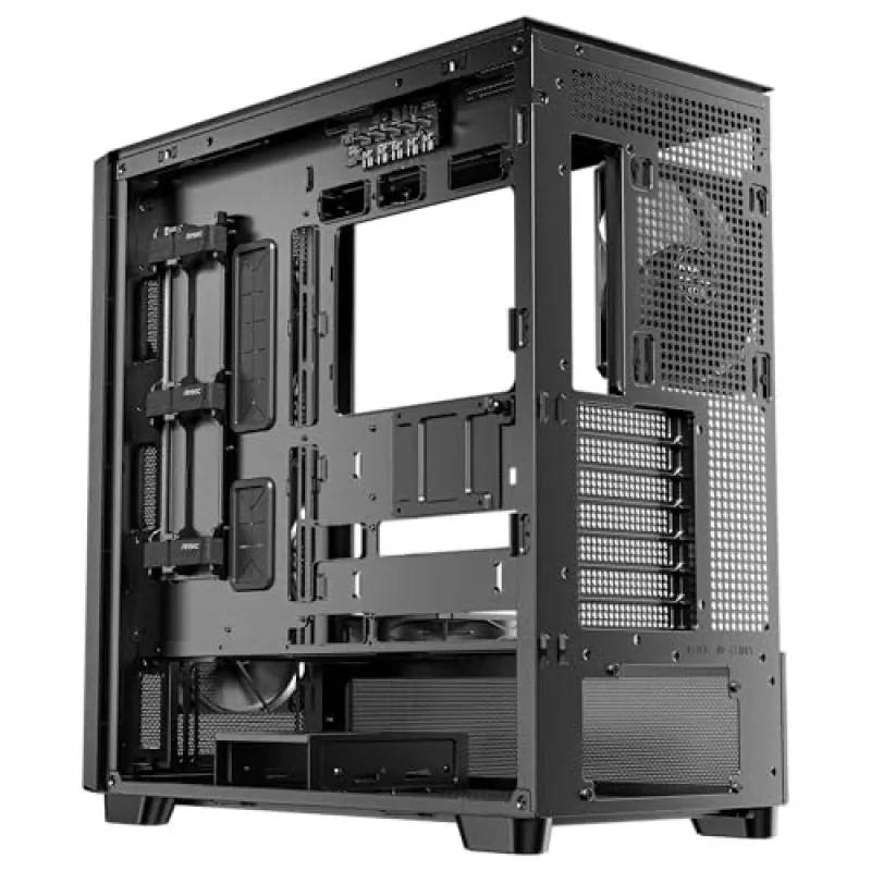 Antec 0-761345-10133-2 Computergehäuse Midi Tower Schwarz Holz