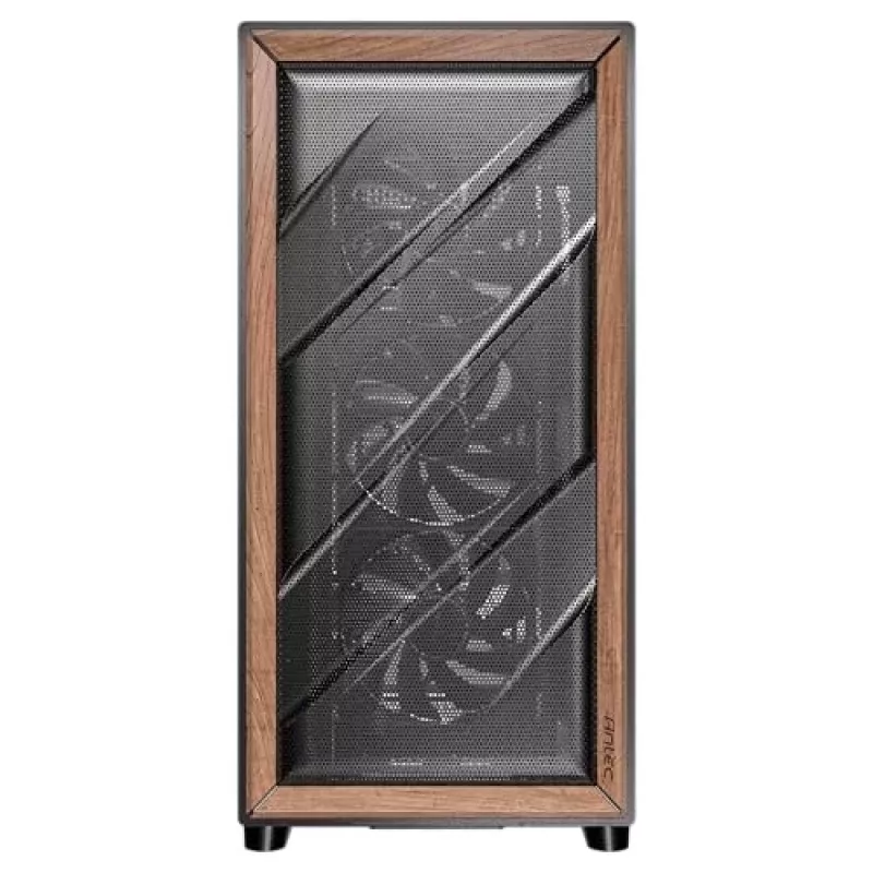 Antec 0-761345-10133-2 Computergehäuse Midi Tower Schwarz Holz